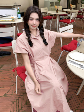 夏季新款棉布连衣裙宽松显瘦气质淑女风，女装连衣裙，鑫慧
