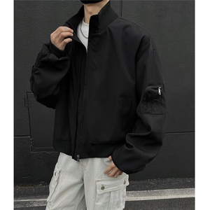 男装黑墙春季飞行服夹克春装大码clean fit宽松拉链外套S381-特88图片
