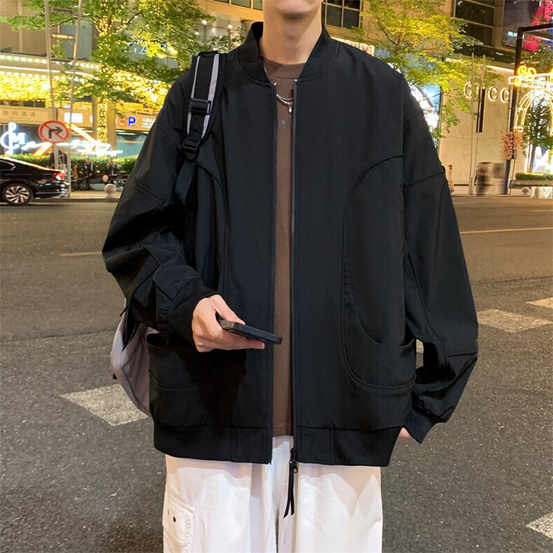 冲锋衣外套男春秋季新款宽松棒球领休闲工装夹克潮流JK0218-P75,男装夹克,星座308B-2