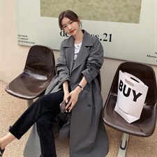 【新款现货】2022秋高品质过膝风衣251-610-P155-218，女装风衣，浙宝189