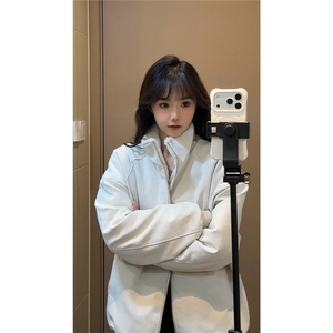 秋冬男士美式高街冬季重磅座山雕貂毛pu皮棉衣男女加厚外套图片