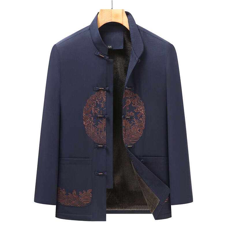 高品质风唐装棉服盘扣棉袄外套加绒加厚复古棉衣YD9839-P115,男装棉衣,星座1105-3
