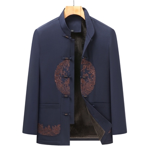 高品质风唐装棉服盘扣棉袄外套加绒加厚复古棉衣YD9839-P115图片