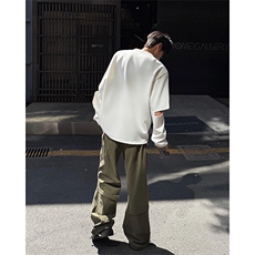 小众设计金属装饰卫衣T恤春夏打底设计高街痞帅潮男打底衫长袖P45，男装T恤，电商B319