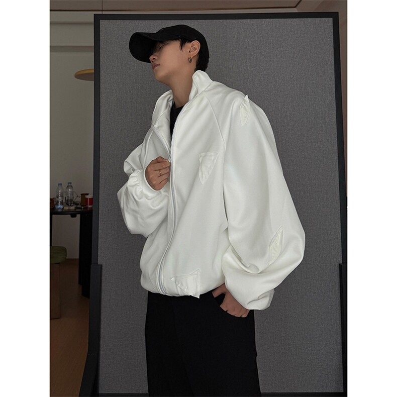 极简工装潮酷立体剪裁拼接设计夹克日系复古上衣HY825TP75控118,男装夹克,电商A102B