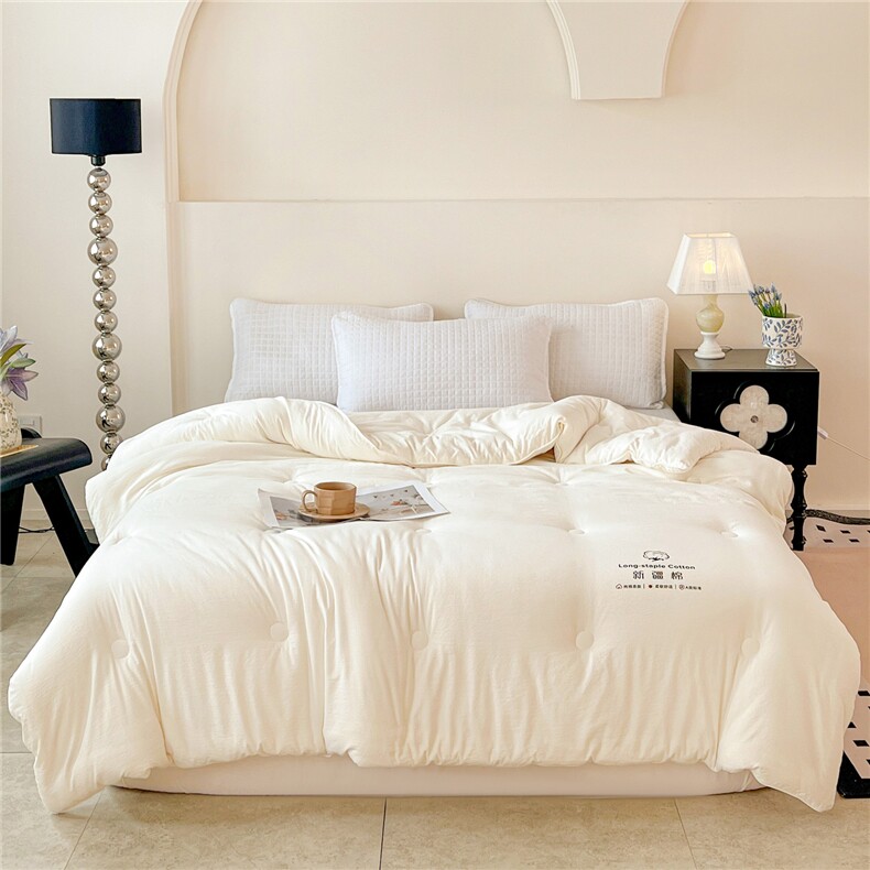 2025新款简约风新疆棉花被子被芯，被套/被芯，一起卖家纺