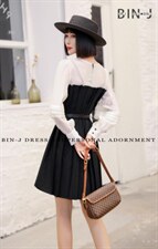 秋季新款韩版收腰连衣裙，女装连衣裙，宾珏