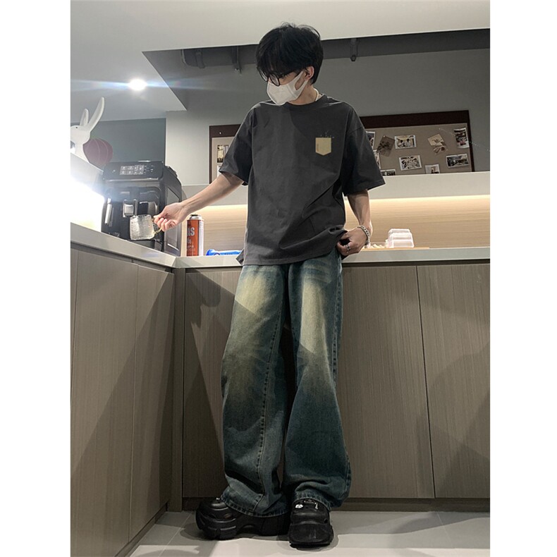 已做版权风纯棉短袖男潮夏季宽松新中式百搭竹子T恤T60-P25,男装T恤,星座205-5