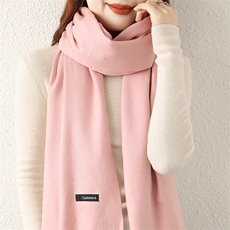 冬季加长新款纯色围巾女士韩版针织披肩保暖加厚百搭围脖，围巾，众美斯特