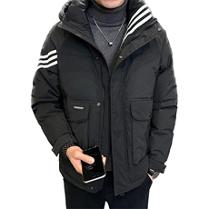 新标50绒冬季新款高级感连帽白鸭绒羽绒服时尚外套YR8091-P220，男装羽绒服，电商A413