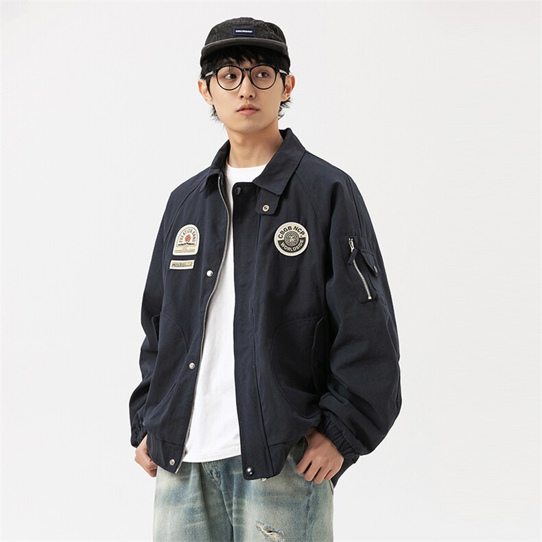 2026春季新款男装日系潮牌宽松纯色外套休闲夹克JK572-F135,男装夹克,电商A101（原外27）