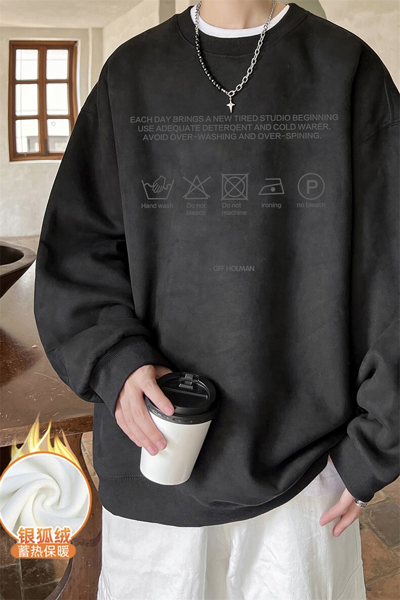 量大优可提供视频麂皮绒卫衣圆领HD019-1-LPYL4196JR-P40,男装卫衣,电商019-1