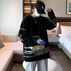 美式圆领毛衣男慵懒风休闲针织衫MY96P35，男装针织衫/毛衣，星座1116-2