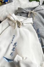 WY2261-P35加绒款-P40纯棉连帽卫衣男大码运动帽衫宽松薄，男装卫衣，电商A040