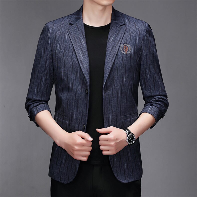 西服男士潮流2024年时尚休闲青年小西装商务正装学生职业装外套图片