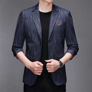 西服男士潮流2024年时尚休闲青年小西装商务正装学生职业装外套图片