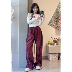 工装裤男女美式复古条纹运动裤潮牌爵士舞hiphop直筒裤子KC3106，男装休闲裤，星座1116A（原606A-3）