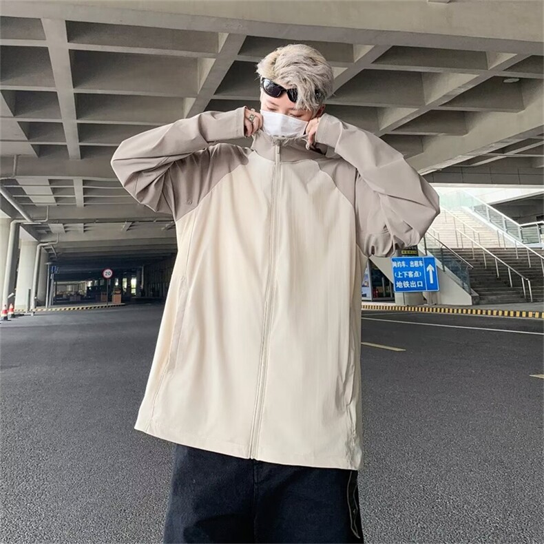 夏季轻薄透气凉感夹克2024新款户外冰丝防晒衣男现货W8252-P40,男装防晒衣,星座512-4