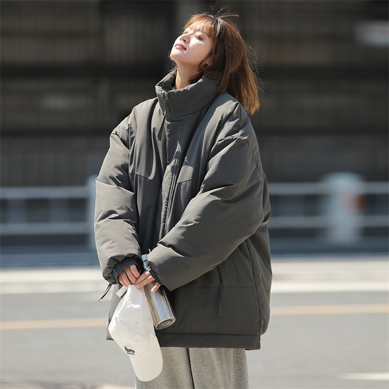 现货美式高街休闲夹克冬季立领纯色三防户外工装加厚棉服外套,男装夹克,电商A443