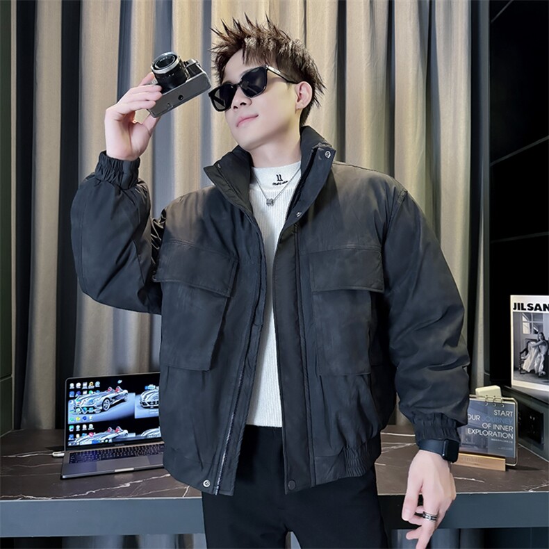 店主大棉衣冬季皮棉袄男社会小伙版型外套袄子8571--P158控198,男装棉衣,电商D327