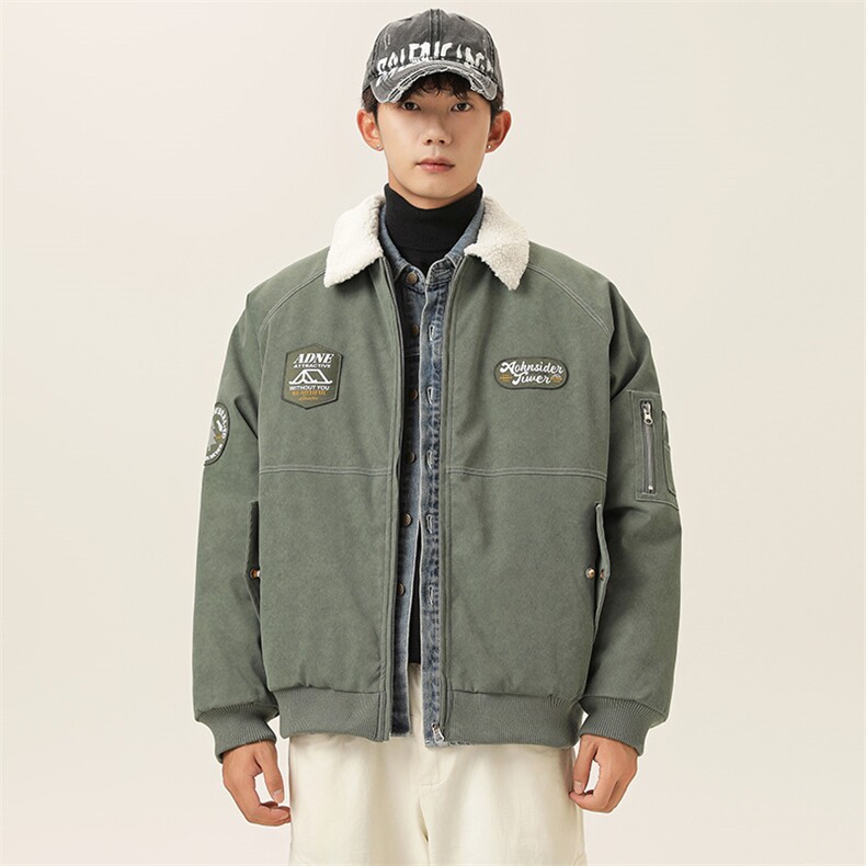 2025冬季新款男装日系潮牌纯色宽松休闲棉服加厚外套MY386-F172,男装棉衣,电商A101（原外27）