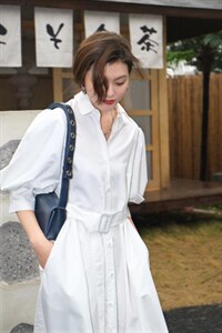 【现货】夏季新款韩版纯色连衣裙图片