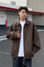 特批P60无差价2025春大码克林菲特痞帅扎染夹克男机车服外套J5201，男装夹克，电商A001-1