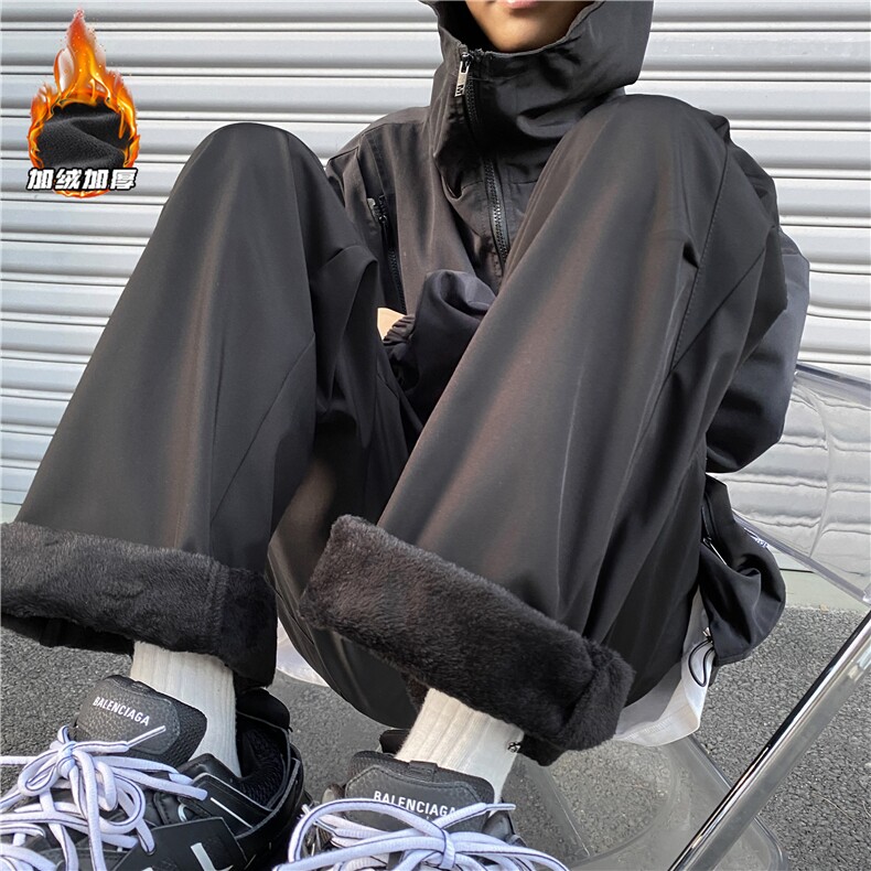 冬季新款户外机能褶皱设计感加绒冲锋裤B315-K23522JR-特p35控68，男装休闲裤，电商B315