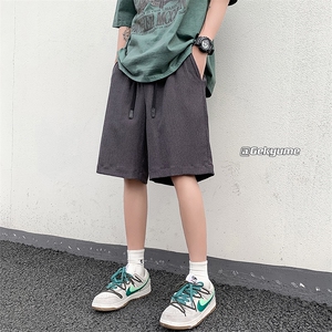 8XL-M  特大码冰丝休闲五分运动短裤肌理感褶皱裤DK1507P30控48图片
