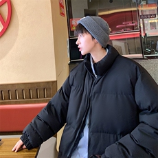 冬季加厚纯色棉服男棉袄外套潮流棉衣男A266-P03-P35特批黑色P35，男装棉衣，电商A266