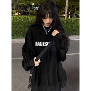 260G重纯棉长袖厚白色纯色宽松圆领打底衫长袖T恤男内搭上衣服白t图片