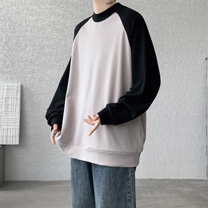 8XL-M280g重磅插肩半高领长袖t恤男打底德绒卫衣DR001特P27加绒37图片