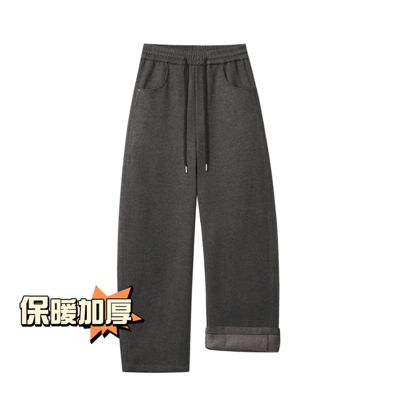 白底平铺 冬季加厚保暖潮牌毛呢休闲弯刀裤5885-特批4998图片