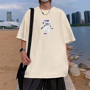 ！纯棉重磅220克 夏季男士印花短袖T恤QT707-T274-P25图片
