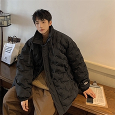 1定制面料棉衣男港风半高领棉服男外套男8707P125控168，男装棉衣，星座226-2