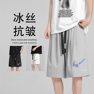 冰丝速干休闲短裤男宽松5分裤夏季冰丝薄款速干 DK01-特批25图片