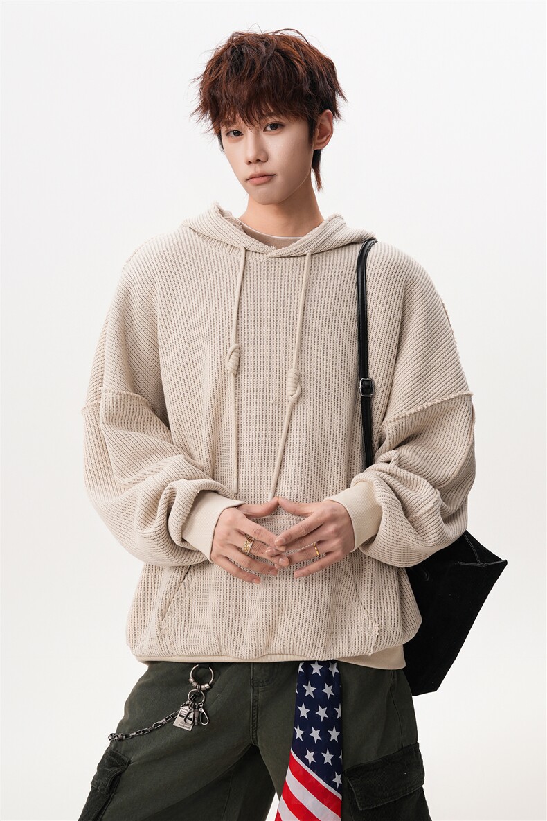 6XL-M美式基础百搭设计感小众宽松连帽卫衣男WY52-P60,男装卫衣,电商D206-1