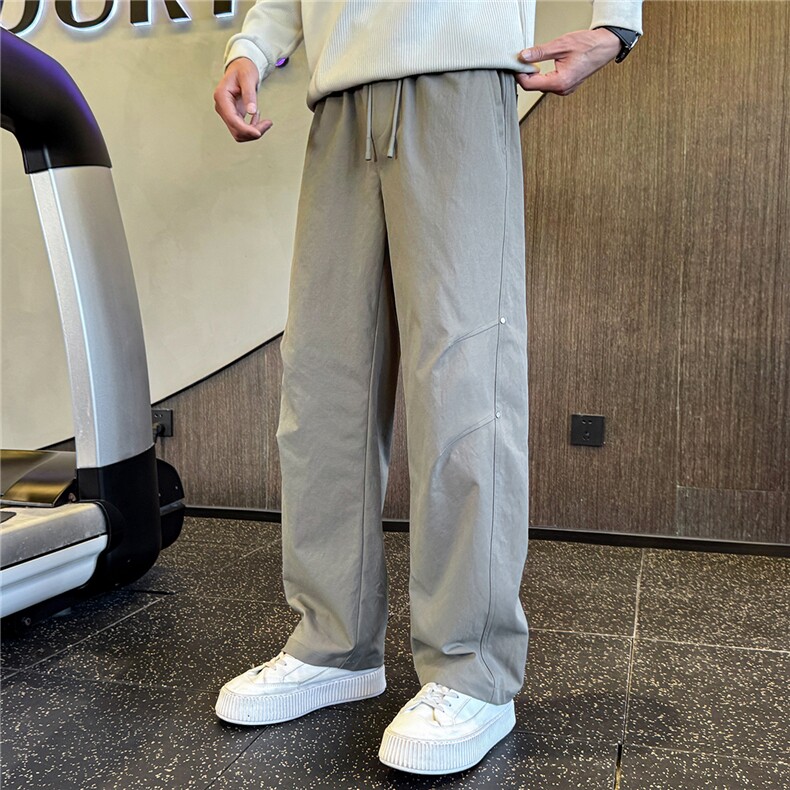 春季2026新款裤子男宽松直筒设计感春天休闲长裤 A313-256199-P58图片