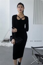 秋装连衣裙，女装连衣裙，ES MODISH