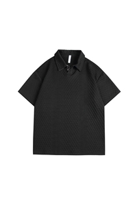 港风麦穗条亨利领polo衫短袖T恤潮流百搭宽松大码上衣PL701-P40图片
