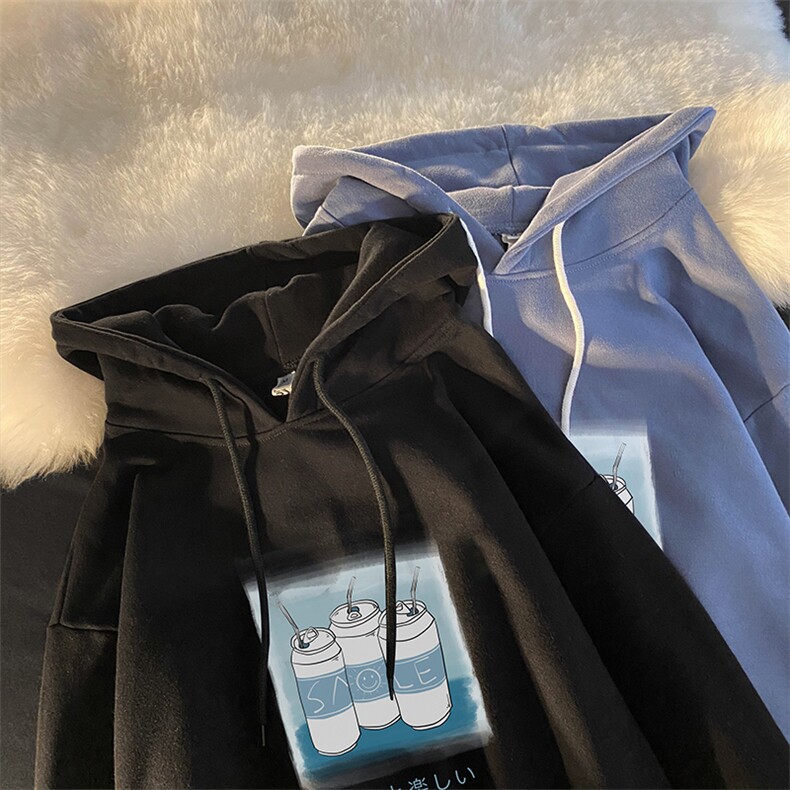 WY2148-P35加绒款-P40纯棉连帽卫衣男大码运动帽衫宽松薄外套男,男装卫衣,电商A040