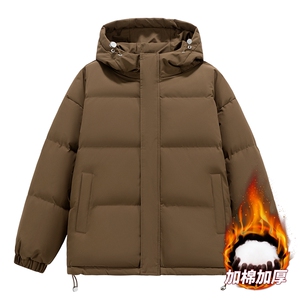 三防面料 冬季新款简约纯色宽松休闲百搭连帽面包服MY8555-P60特图片