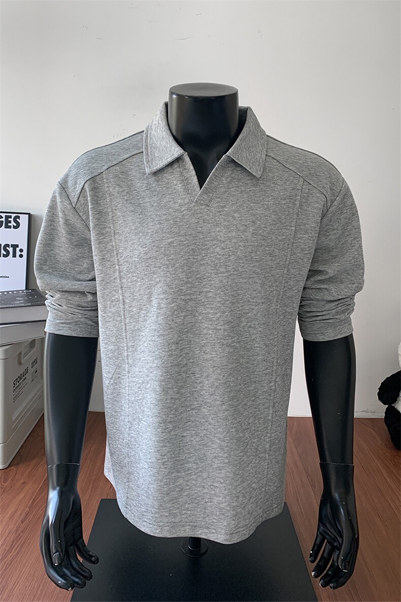 主推POLO衫卫衣秋季翻领卫衣cleanfit长袖T恤衫男装外套S437特28,男装Polo衫,电商A233-1