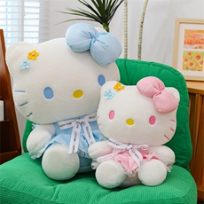 美思尼毛绒玩具 花朵凯特猫公仔