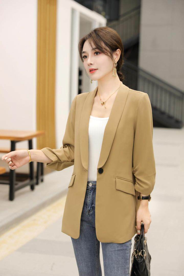 秋季新款欧版休闲百搭西装外套，女装西装，起奢