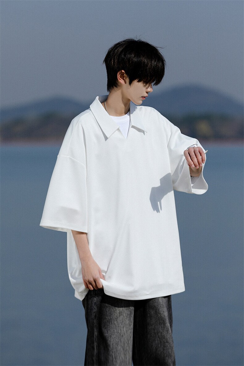 M-8XLv领冰丝短袖Polo衫特大码宽松凉感半袖翻领T恤衫DX1202/P30,男装T恤,电商B238