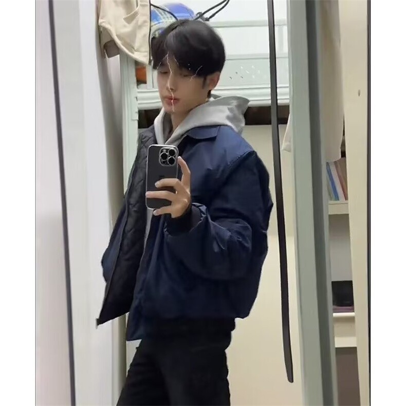 春秋痞帅外套男ins高街潮牌港风日系原宿风韩版潮流宽松夹克,男装夹克,四季星座505