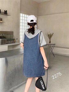 薄料牛仔休闲裙图片