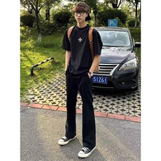 暗黑系宽松短袖T恤索罗那印花T恤衫D328-T25110-P28，男装T恤，电商D328