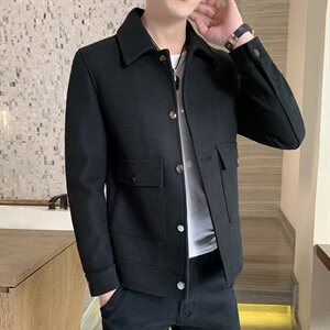 羊毛呢夹克男士外套休闲夹克男外套50%羊毛1217--2--J图片